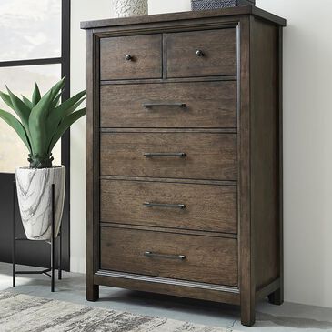 Drew and Jonathan Home Denman 6-Drawer Chest in Dark Brown, , large