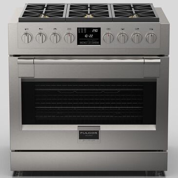 Fulgor Milano Sofia 5.7 Cu. Ft. 36" Professional Dual Fuel Range in Stainless Steel, , large