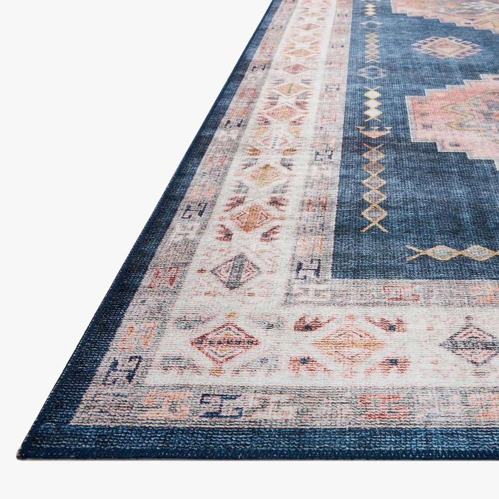 Loloi II Heidi  2&#39;3&quot; x 3&#39;9&quot; Denim and Blush Area Rug, , large