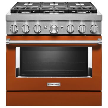 KitchenAid 5.1 Cu. Ft. Freestanding Dual Fuel Range with True Convection in Scorched Orange, , large