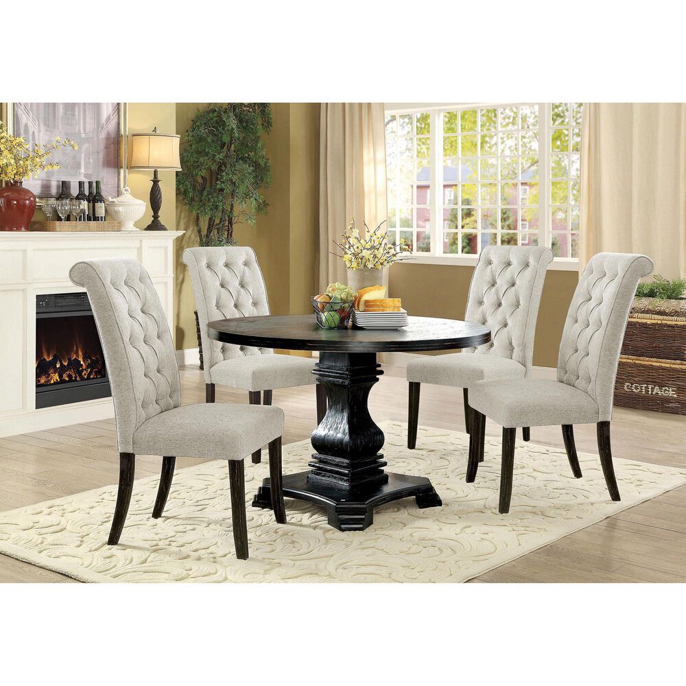 Furniture of America Mcleod Dining Table in Antique Black - Table Only, , large