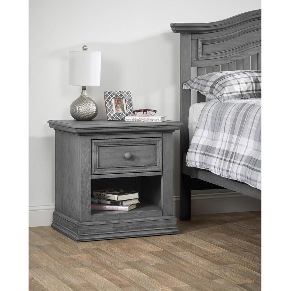 Oxford Baby Glenbrook 1-Drawer Night Stand in Graphite Gray, , large