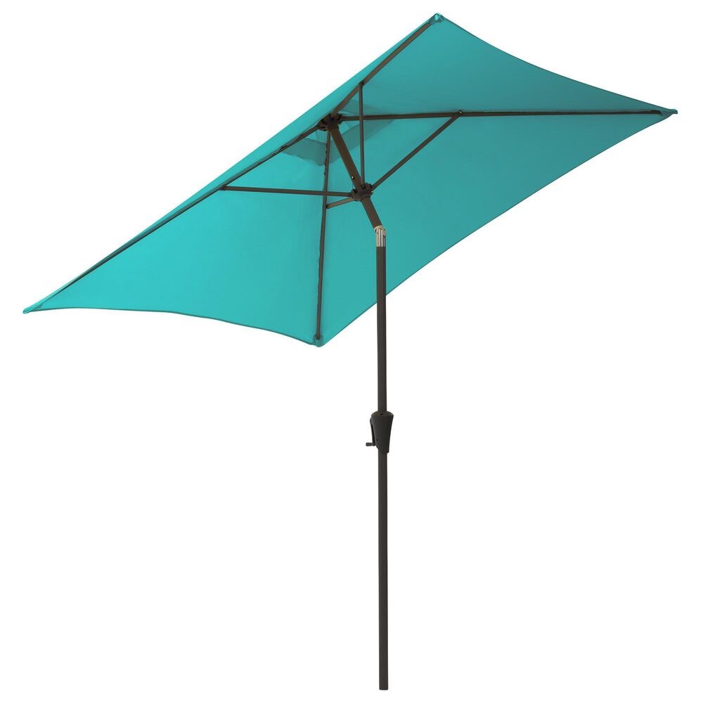 CorLiving 9&#39; Square Tilting Patio Umbrella in Turquoise Blue, , large