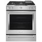 KitchenAid 30" 5-Burner Dual Fuel Convection Slide-In Range with Baking Drawer in Stainless Steel, , large