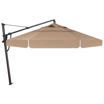 Garden Party 13" Starlux Lighted Cantilever Umbrella in Sesame - Without Base, , large