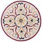 L&R Resources Sinuous Electric Floral Medallion 6" Round Red, Yellow, Cream and Navy Area Rug, , large