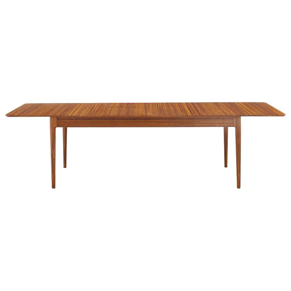 Natural Bamboo Furnishings 110&quot; Double-Leaves Extension Dining Table in Amber, , large