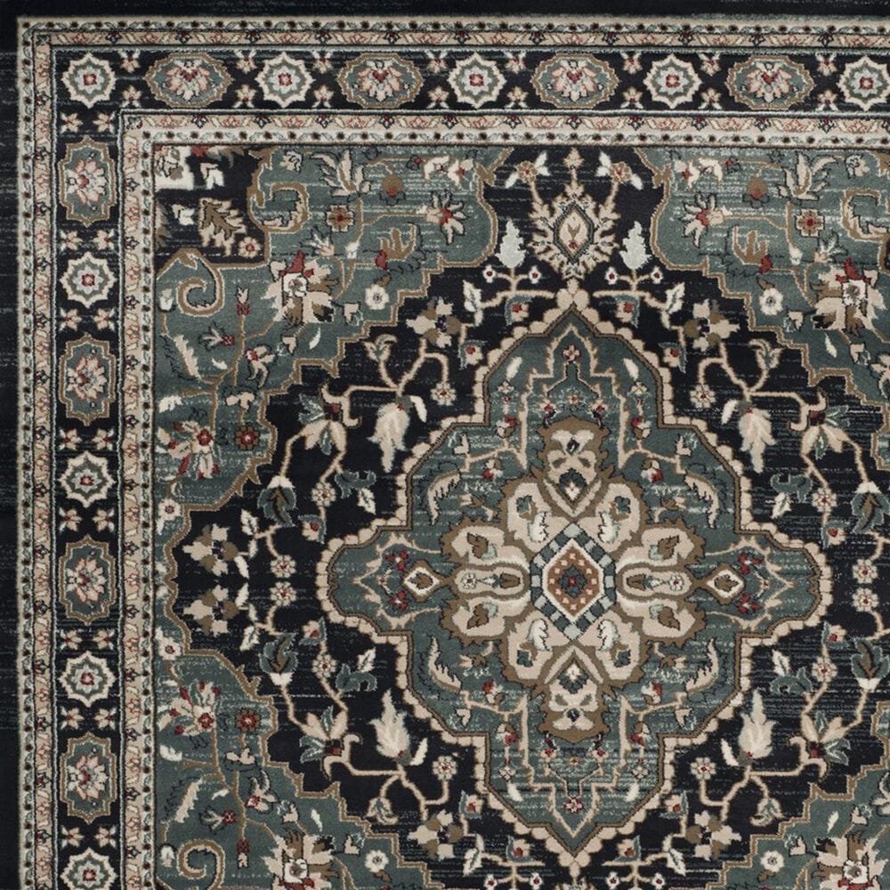 Safavieh Lyndhurst 2&#39;3&quot; x 12&#39; Anthracite and Teal Runner, , large