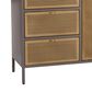 Home Trends & Design Brooklyn 3-Drawer Sideboard in Gunmetal and Brass, , large