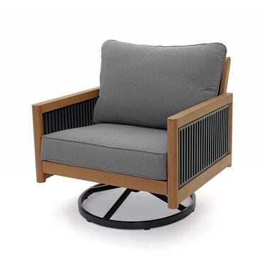 Clear Creek Collection Cove Club Swivel Rocker in Charcoal, , large