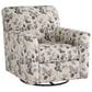 Signature Design by Ashley Abney Swivel Accent Chair in Platinum, , large