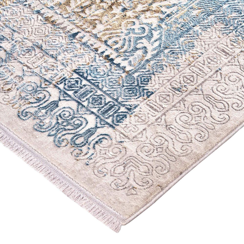 Feizy Rugs Cadiz Oriental 4&#39;10&quot; x 7&#39;10&quot; Blue and Gray Area Rug, , large