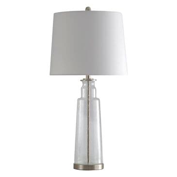 Flair Industries Transitional Table Lamp and Shade in Clear Seeded Glass, , large