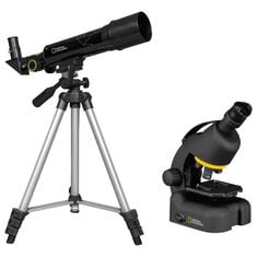 National Geographic 50mm Refractor Telescope and Microscope Set in Black