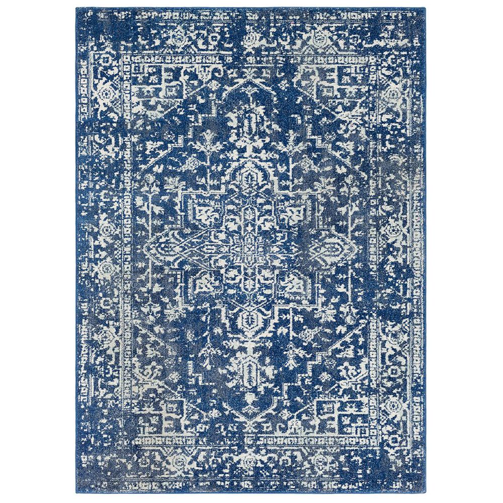 Surya Harput HAP-1022 5"3" x 7"3" Blue, Teal and Charcoal Area Rug, , large