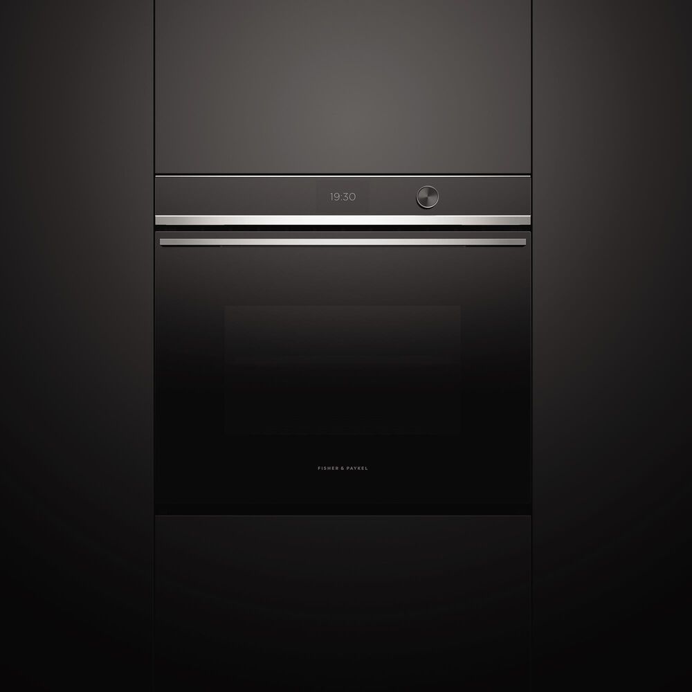 Fisher and Paykel Series 9 30&quot; Contemporary Single Electric Wall Oven with 17 Functions in Stainless Steel and Black, , large