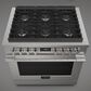 Fulgor Milano Accento 5.7 Cu. Ft. 36" Professional Dual Fuel Range in Stainless Steel, , large