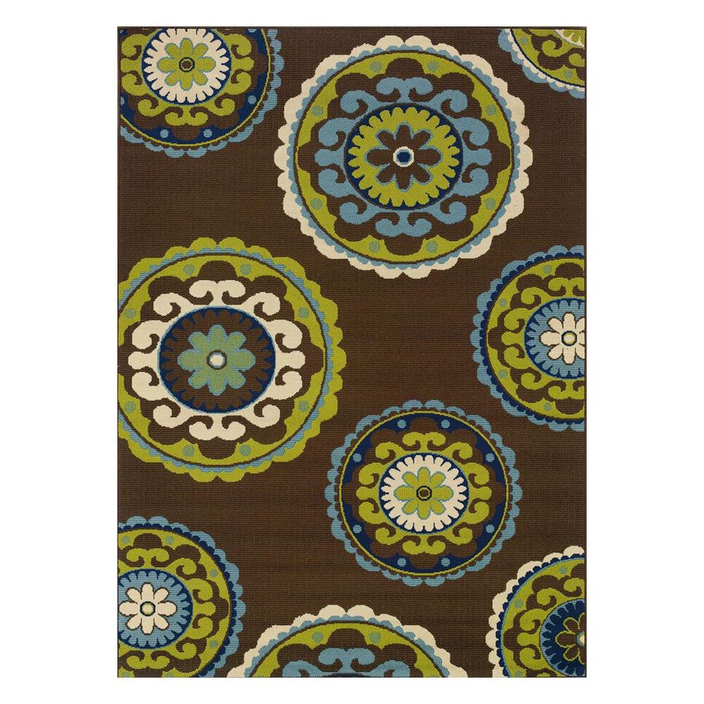 Oriental Weavers Caspian 859D 1"9" x 3"9" Brown Scatter Rug, , large