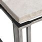 Bernhardt Riverton 40" Cocktail Table in Honed Bianco Travertine and Silver, , large