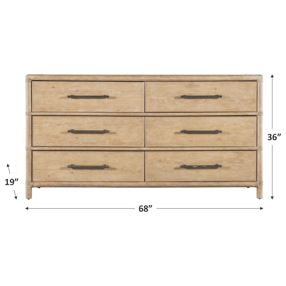 Hooker Furniture Retreat 6-Drawer Dresser in Dune, , large