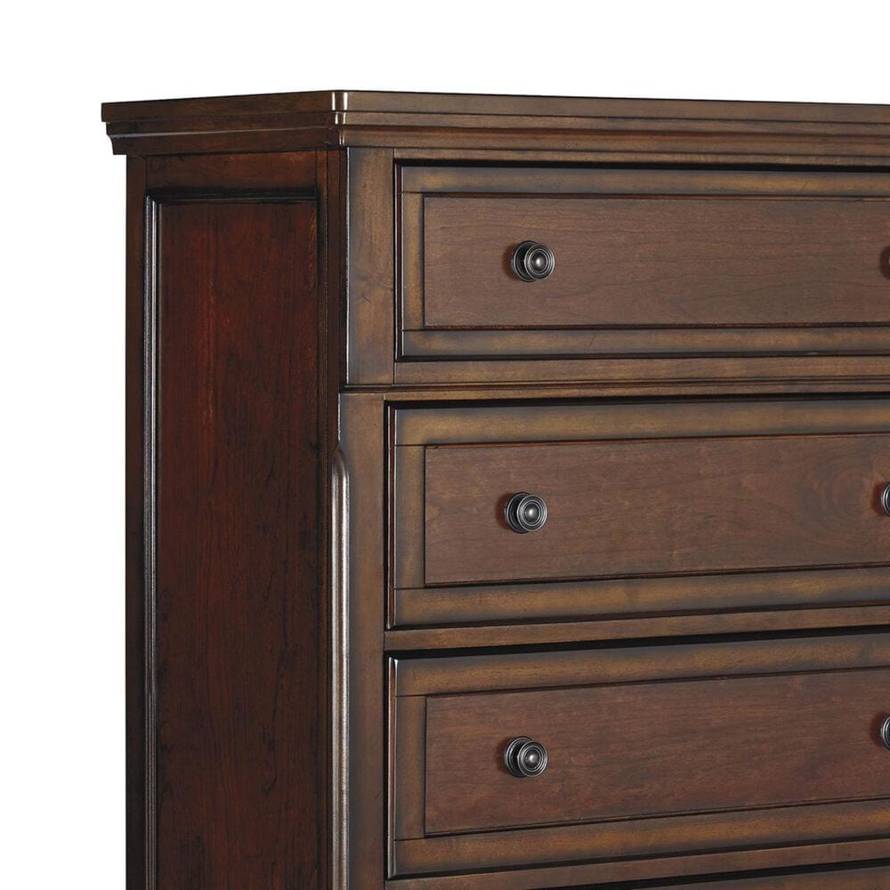 Millennium Porter 5 Drawer Chest in Burnished Brown, , large