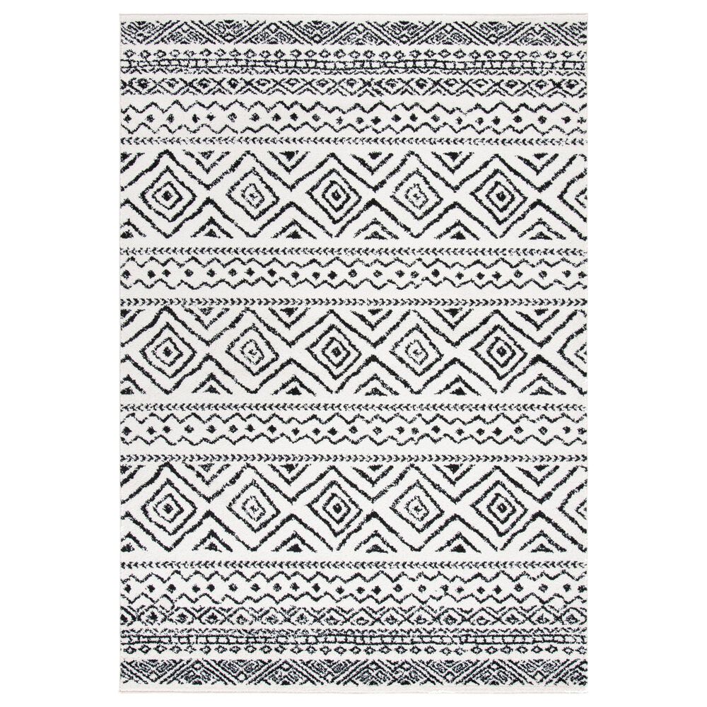 Safavieh Tulum TUL267 9" x 12" Ivory and Black Area Rug, , large