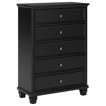 Signature Design by Ashley Lanolee 5-Drawer Chest in Black, , large
