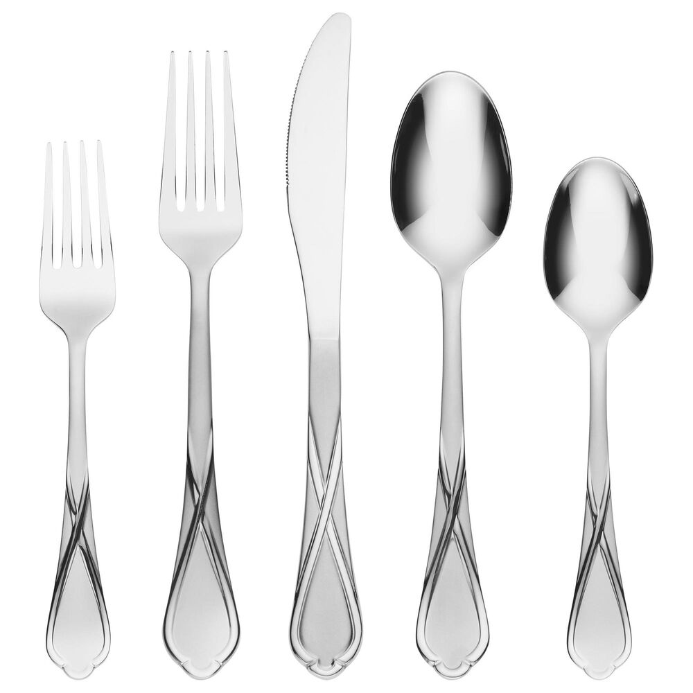 Lenox Heather Sand 20-Piece Flatware Set in Stainless Steel, , large