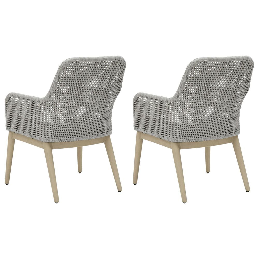 Signature Design by Ashley Seton Creek Patio Dining Arm Chair in Gray &#40;Set of 2&#41;, , large