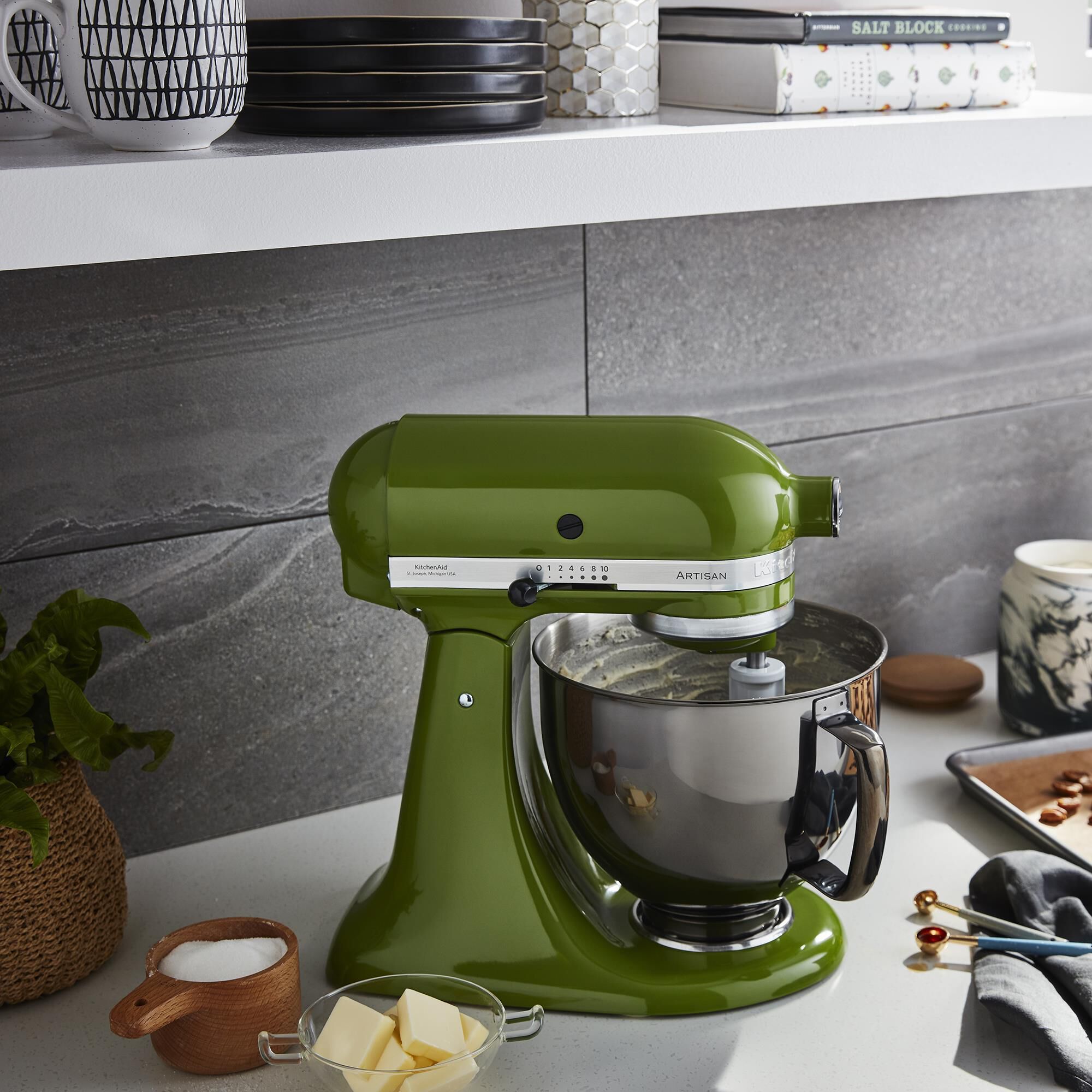 KitchenAid Artisan 5-Quart Tilt-Head Stand Mixer in Matcha | NFM