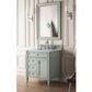 James Martin Brittany 30" Single Bathroom Vanity in Sage Green with 3 cm Arctic Fall Solid Surface Top and Rectangular Sink, , large