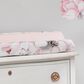 Lambs and Ivy Signature Botanical Baby Floral Minky Changing Pad Cover in Pink and Gray, , large