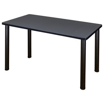 Regency Global Sourcing Kee 42" x 24" Training Table in Grey and Black, , large