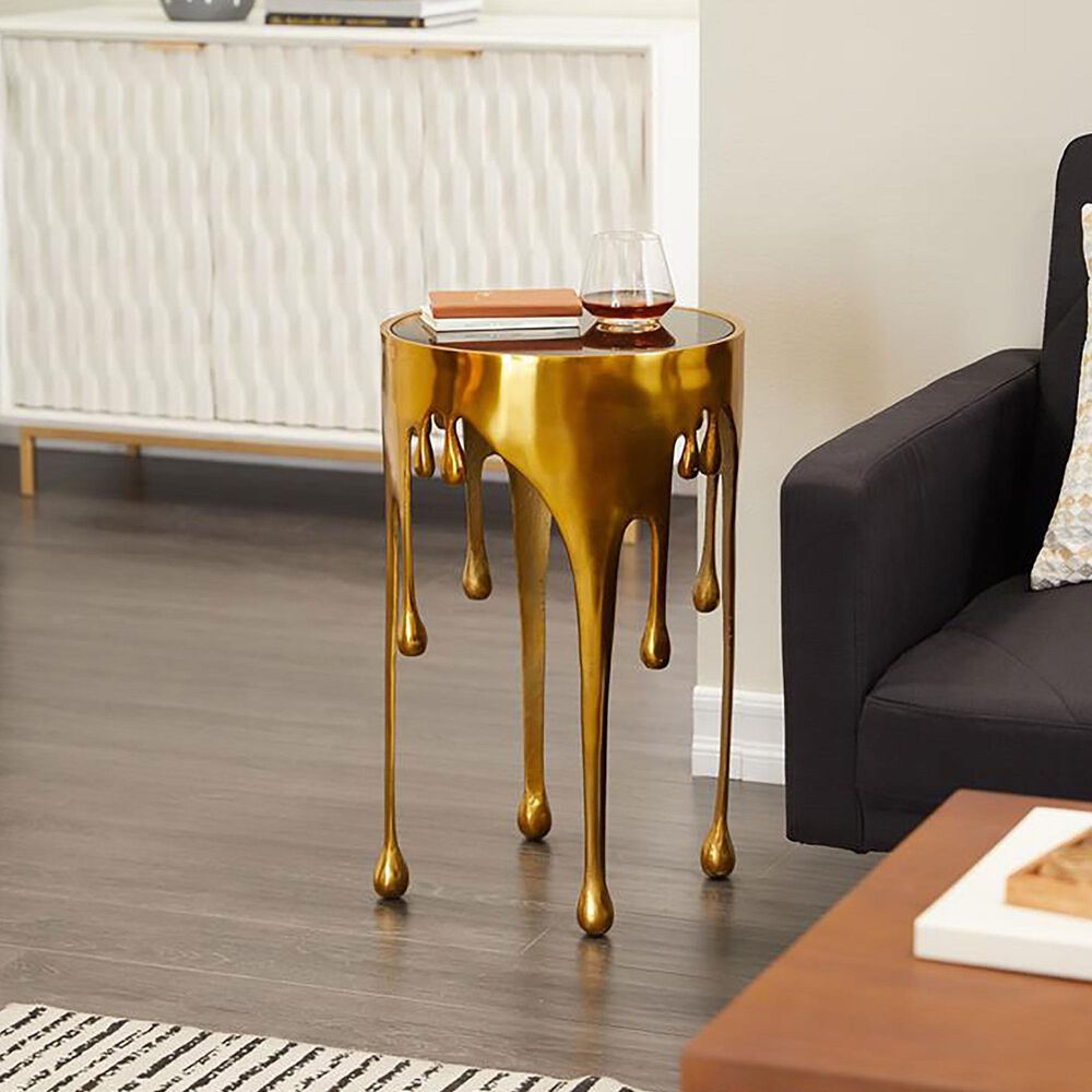 Maple and Jade Accent Table in Gold and Black, , large