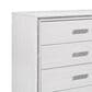 Global Furniture USA Lily 5-Drawer Chest in White and Glitter, , large