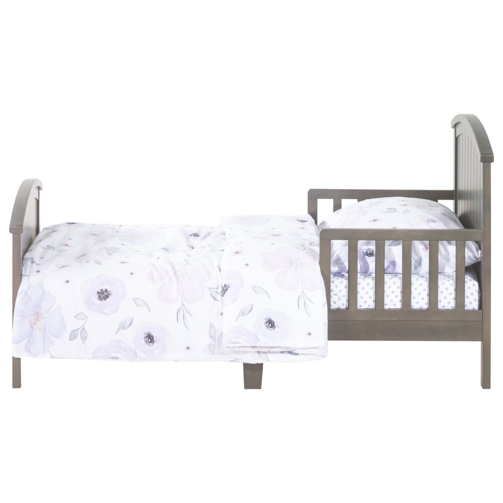 Foundations Worldwide Hampton Toddler Bed with Rails in Dapper Gray, , large