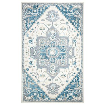 Safavieh Micro-Loop 6" x 9" Ivory and Navy Area Rug, , large