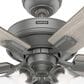 Hunter Crestfield 52" Pull Chain Ceiling Fan with LED Lights in Matte Silver, , large