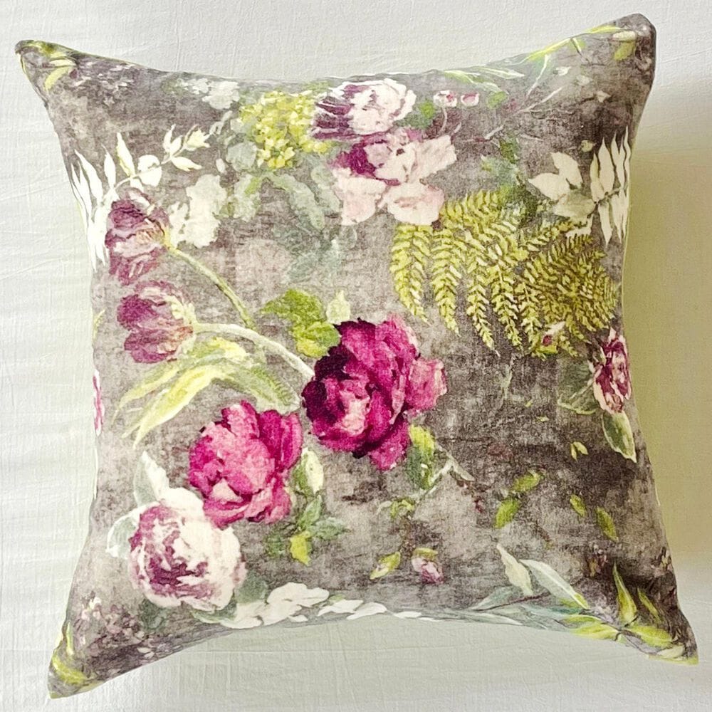 Patina Vie Bespoke Citrine Botanica 20" Square Throw Pillow in Blush and Lime Green, , large