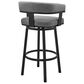 Armen Living Cohen 26" Swivel Counter Stool in Gray, , large