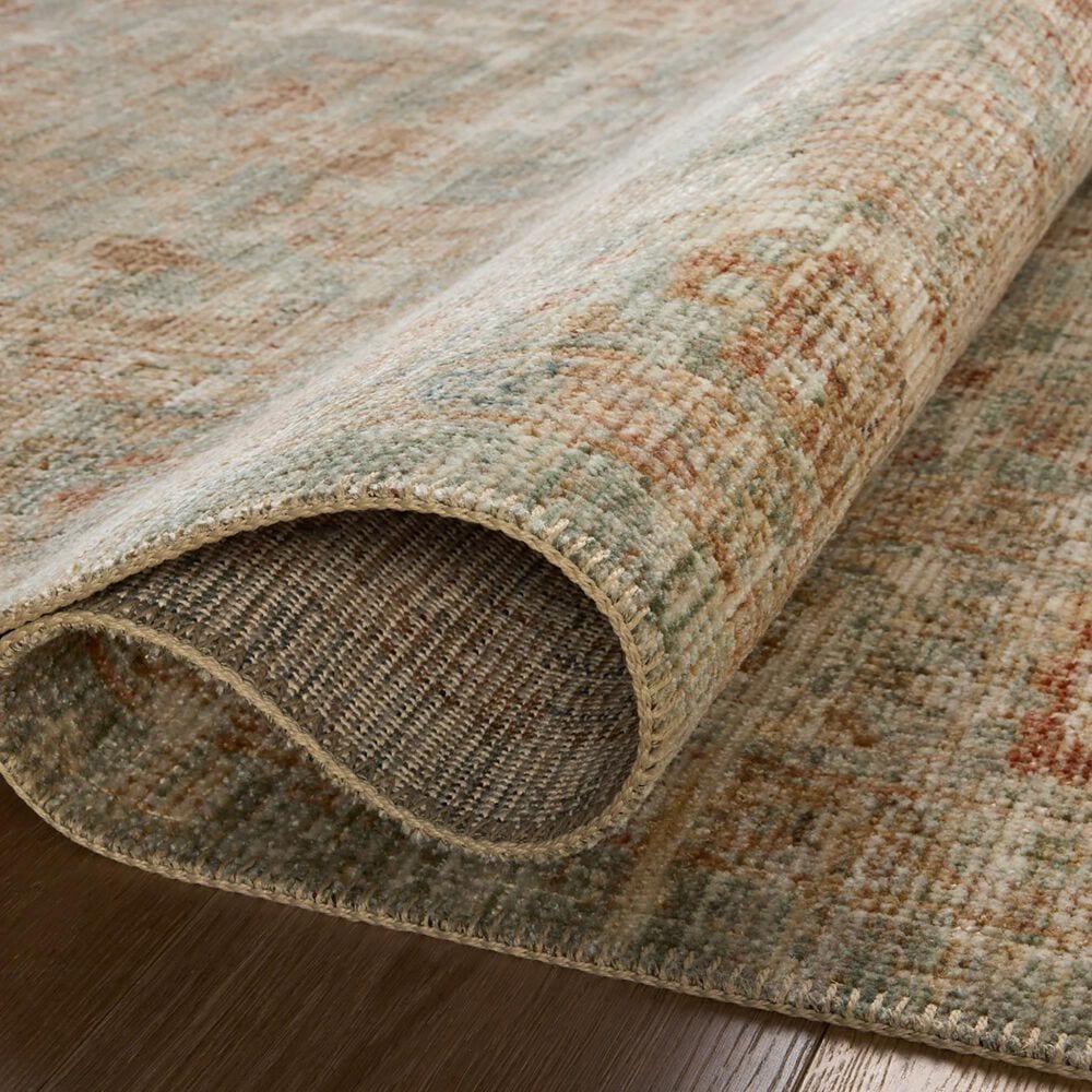 Loloi Heritage 4&#39; x 8&#39; Aqua and Terracotta Area Rug, , large