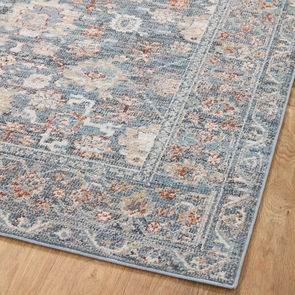 Loloi II Odette 9&#39;2&quot; x 13&#39; Sky and Rust Area Rug, , large