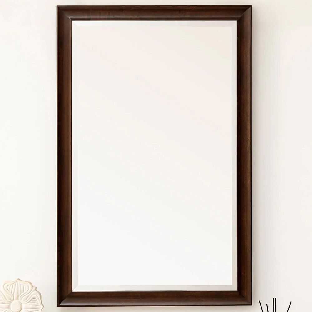 James Martin Glenbrooke 26" Rectangular Mirror in Burnished Mahogany, , large