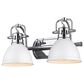 Golden Lighting Duncan 2-Light Bath Vanity in Chrome/White, , large