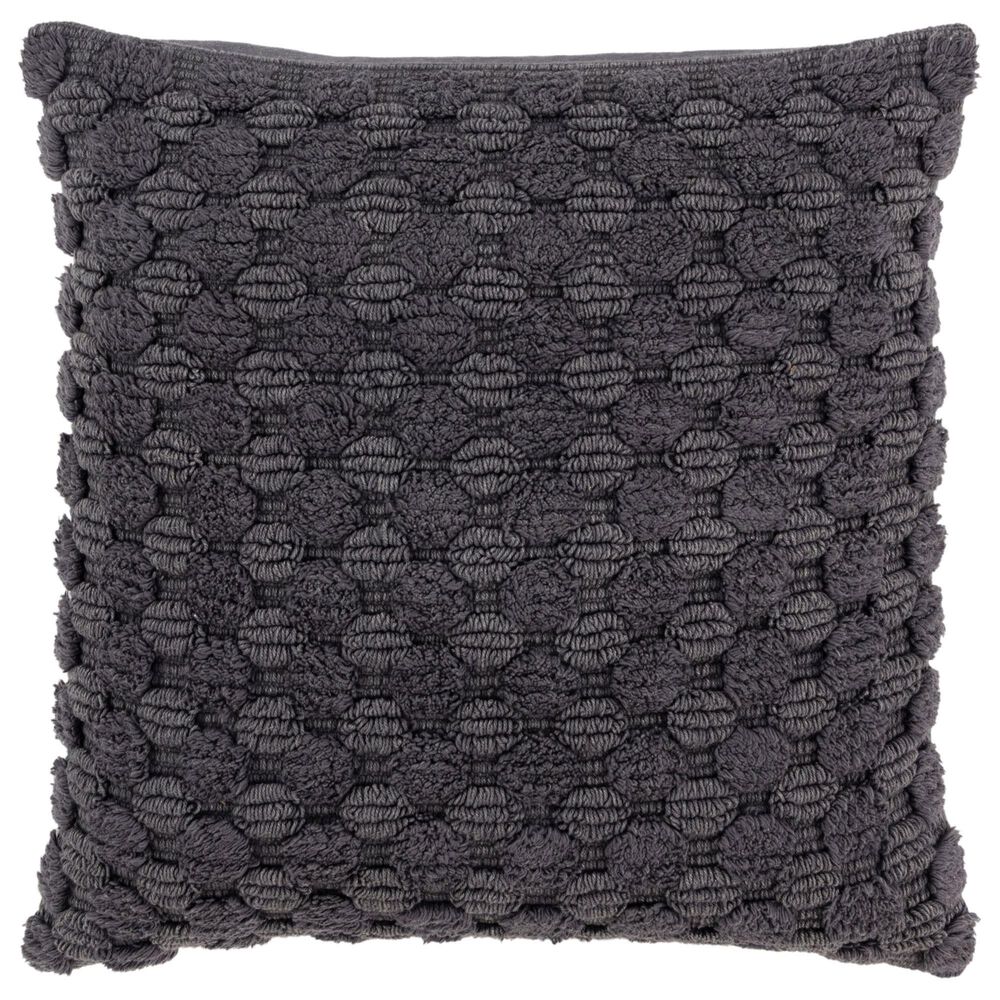 Rizzy Home 20" x 20" Down Filled Woven Throw Pillow in Gray, , large