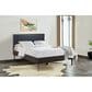 Blue River Cross Queen Platform Bed in Dark Gray, , large