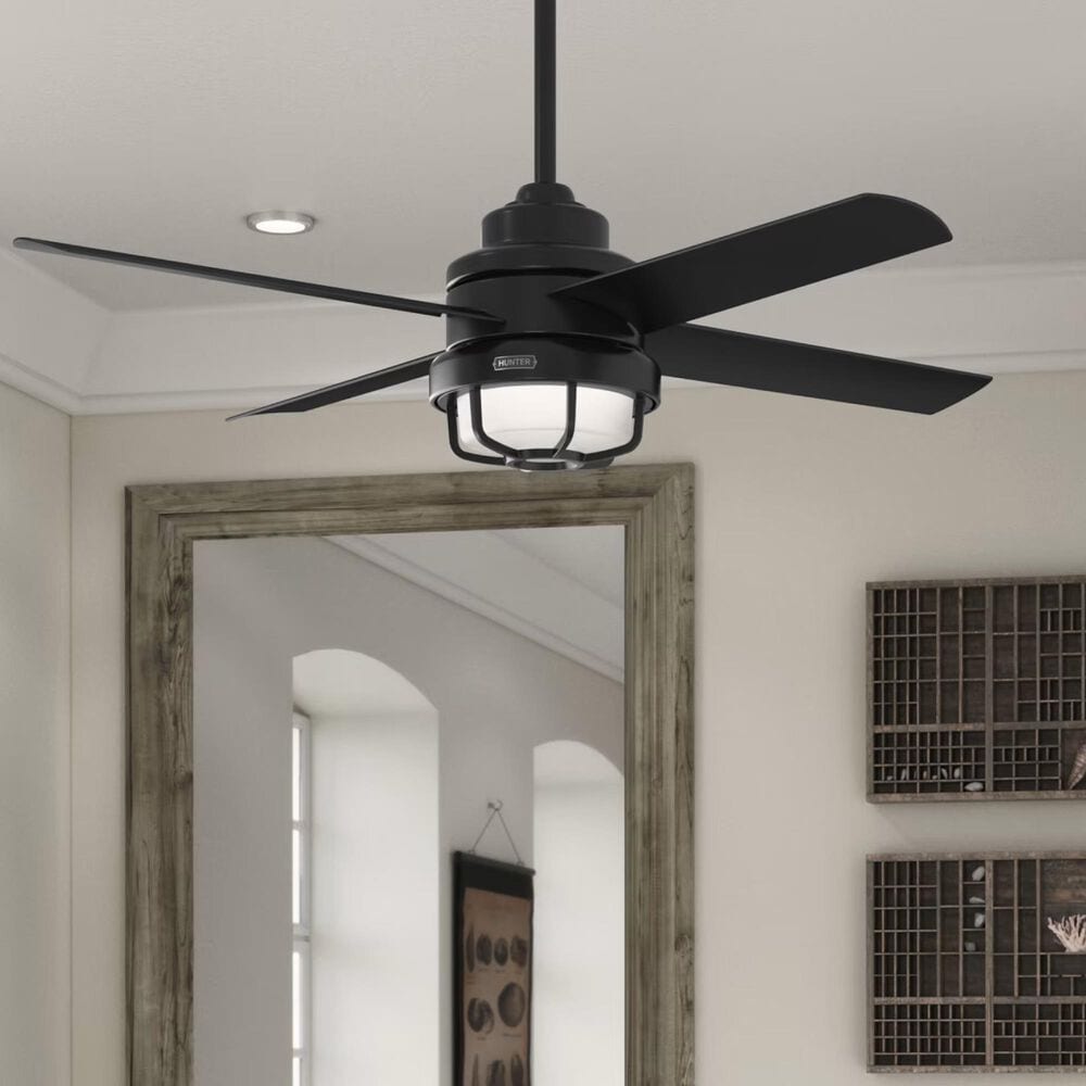 Hunter Port Royale 52&quot; Ceiling Fan with Light in Natural Iron, , large