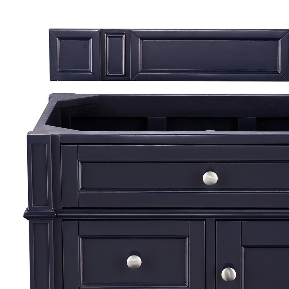 James Martin Brittany 30&quot; Single Bathroom Vanity in Victory Blue with 3 cm Arctic Fall Solid Surface Top and Rectangle Sink, , large