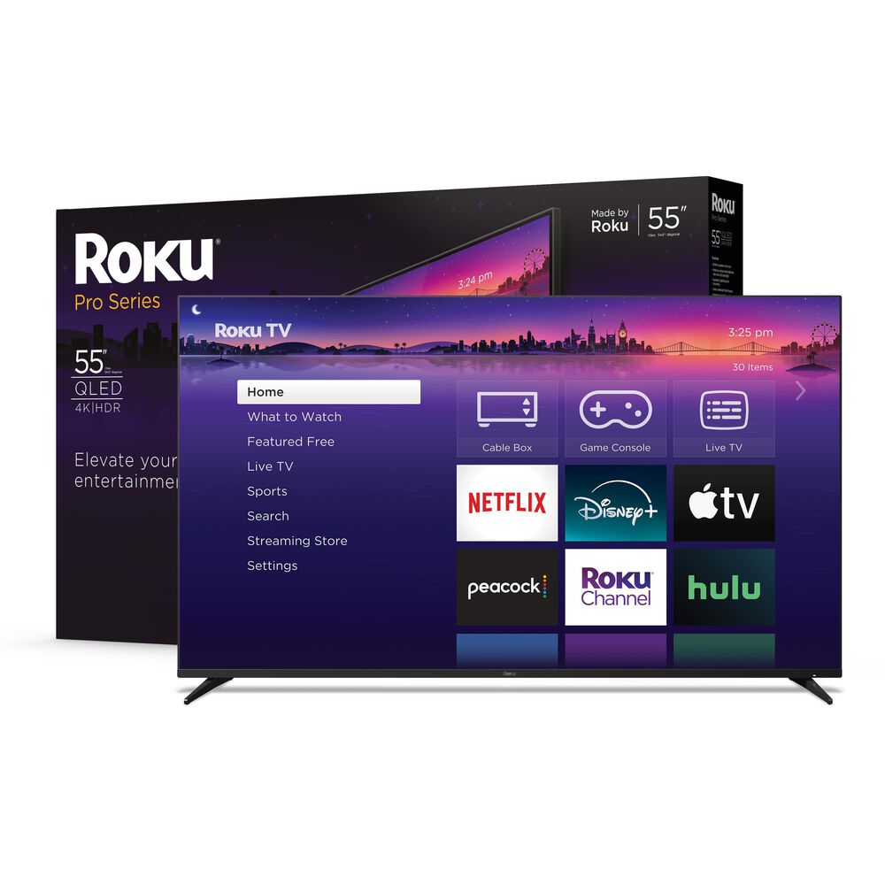 Roku 55" Class Pro Series Mini-LED QLED 4K in Black - Smart TV, , large