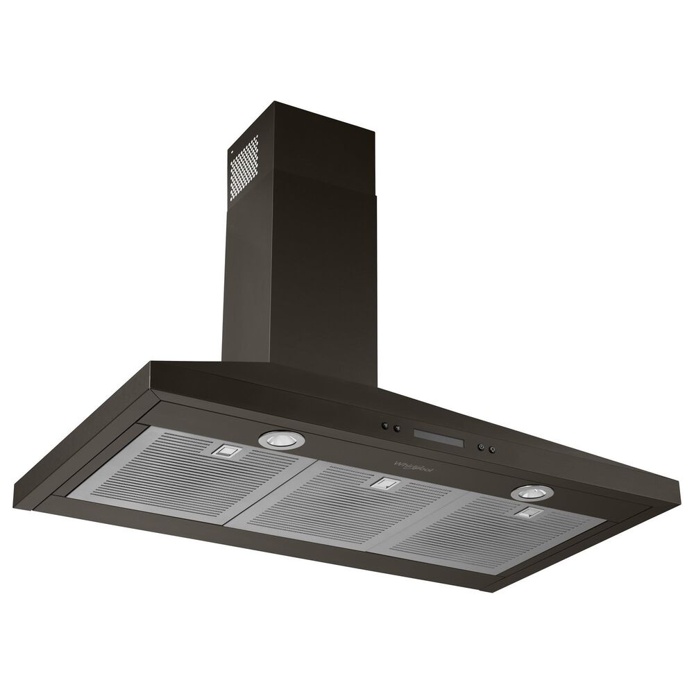 Whirlpool 36&quot; Chimney Wall Mount Range Hood in Fingerprint Black Stainless Steel, , large